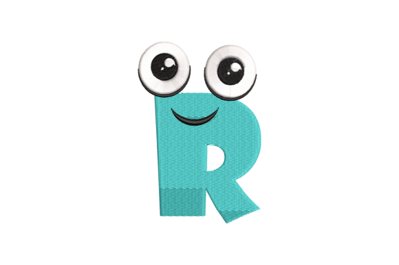 Adorable Funny Letter R for Business Embroidery