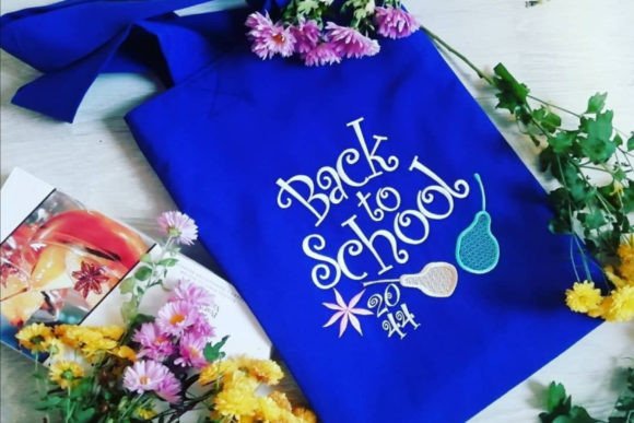 Back to School Lettering: A Vibrant Embroidery Design