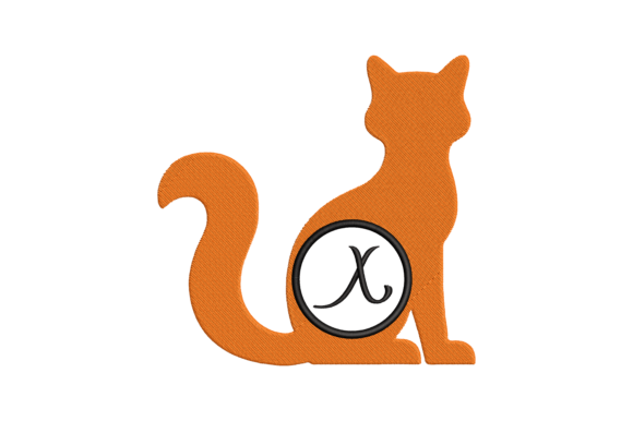 Cat Letter X: A Charming Addition for Your Embroidery Line