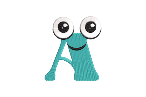 Charming Funny Letter a for Embroidery