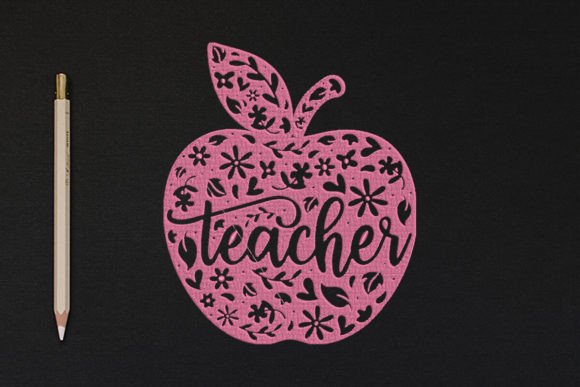 Charming Teacher Apple Made of Flowers