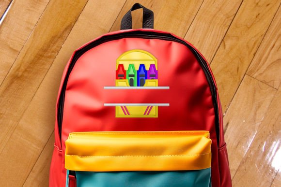 Crayon Box Split Applique: A Charming Design