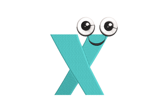 Funny Letter X: A Charming Embroidery Design