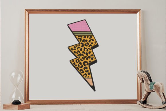 Leopard Print Lightning Pencil: A Stylish Embellishment