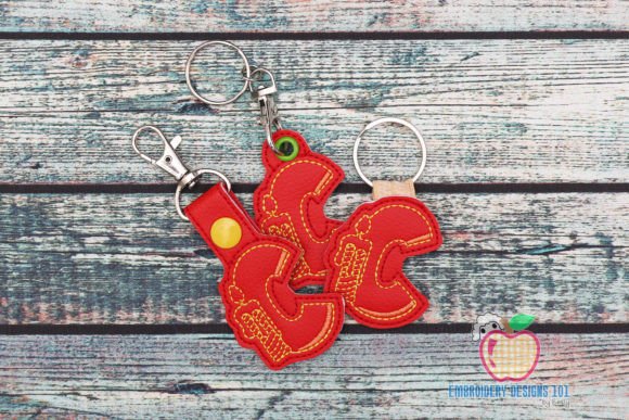 Letters C Keyfob Keychain ITH: A Versatile Embroidery Design